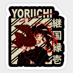 Yoriichi Tsugikuni Vintage Art Sticker